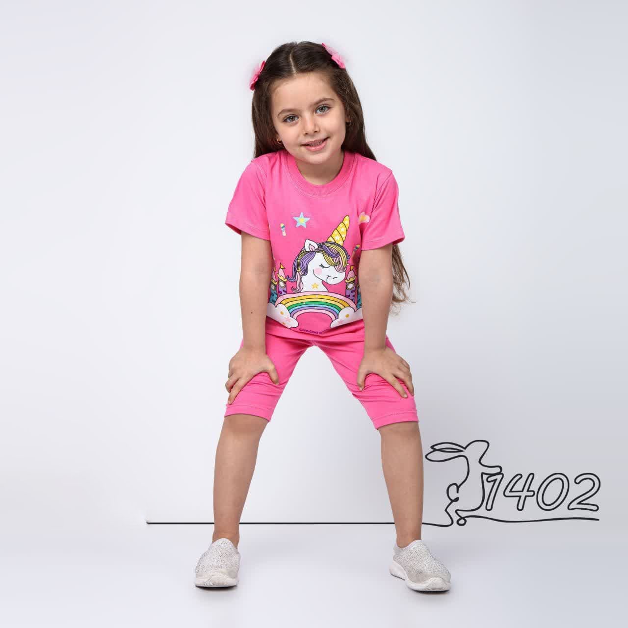ست بلوز شلوار   دخترانه طرح اسب تک شاخ سایز 40 و 45