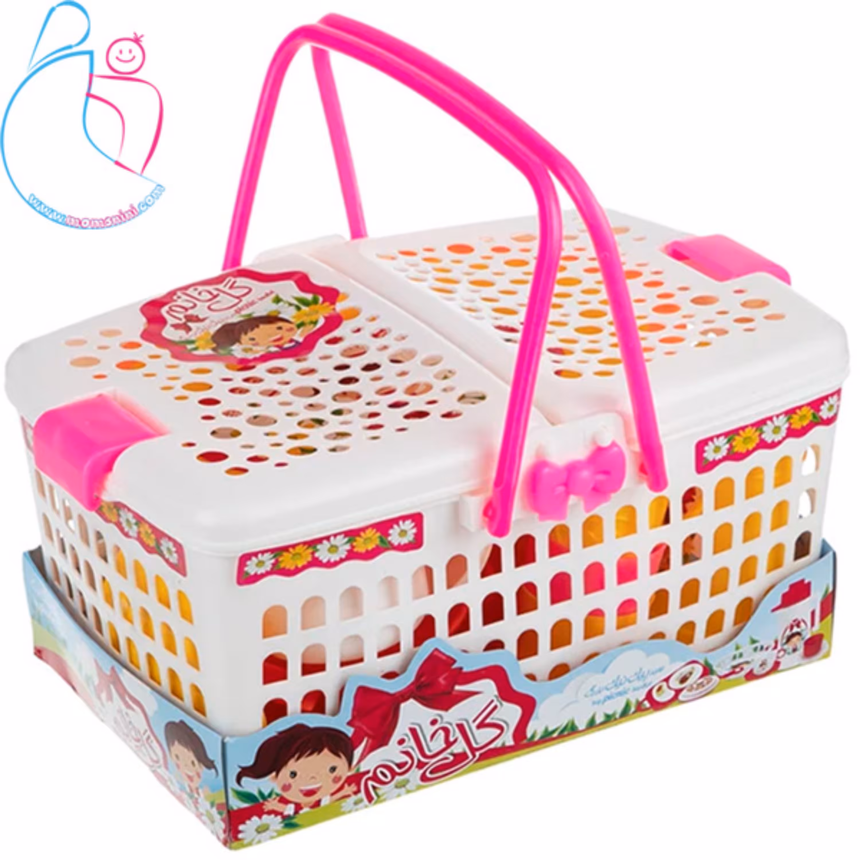 سبد بزرگ اسباب بازی پیک نیک مدل گل خانم