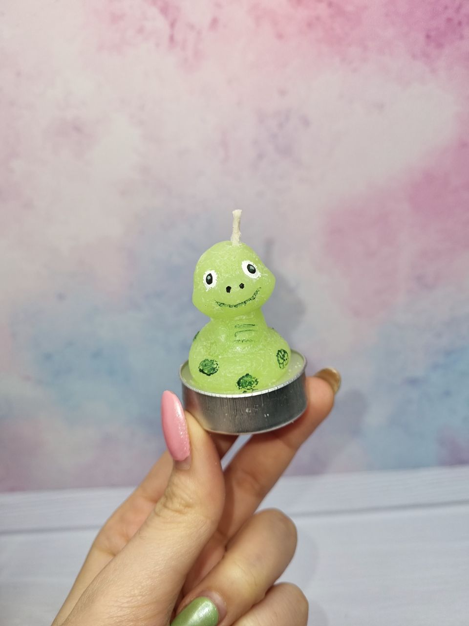 شمع دست ساز طرح وارمر گرد مار سال جدید 1404