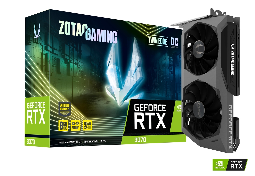 کارت گرافیک زوتک مدل GAMING GeForce RTX 3070 Twin 8GB Edge OC LHR