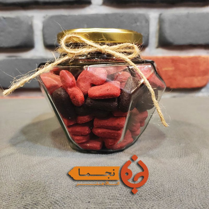 شیشه بیسکوییت خانگی قلبی ولنتاین جار کوکی الماس بزرگ 