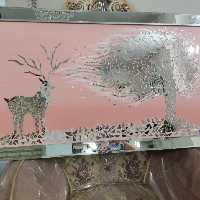 تابلو آینه کاری طرح درخت و گوزن 