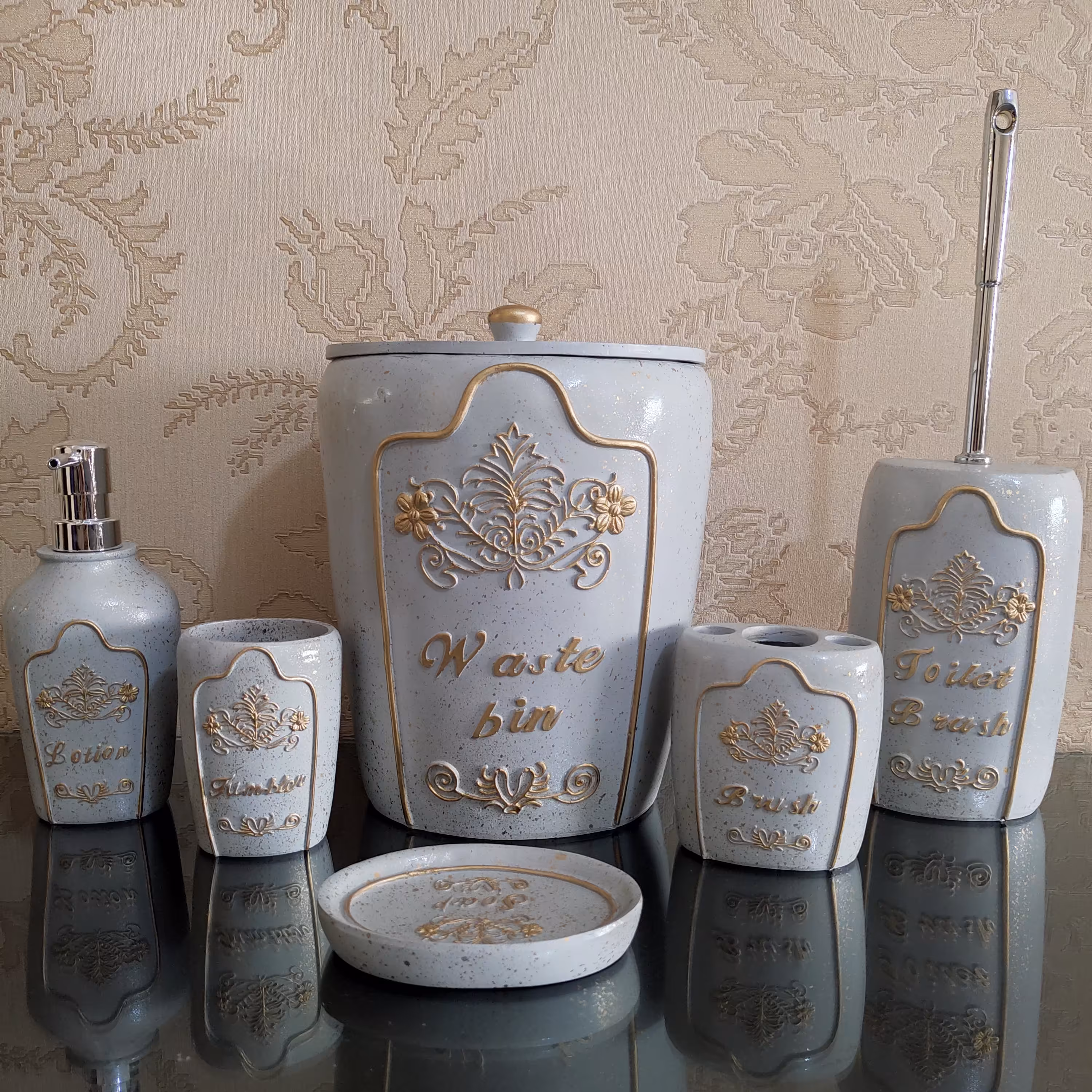 سرویس بهداشتی 6 پارچه طوسی ارسال رایگان از کرج گالری گل افرا