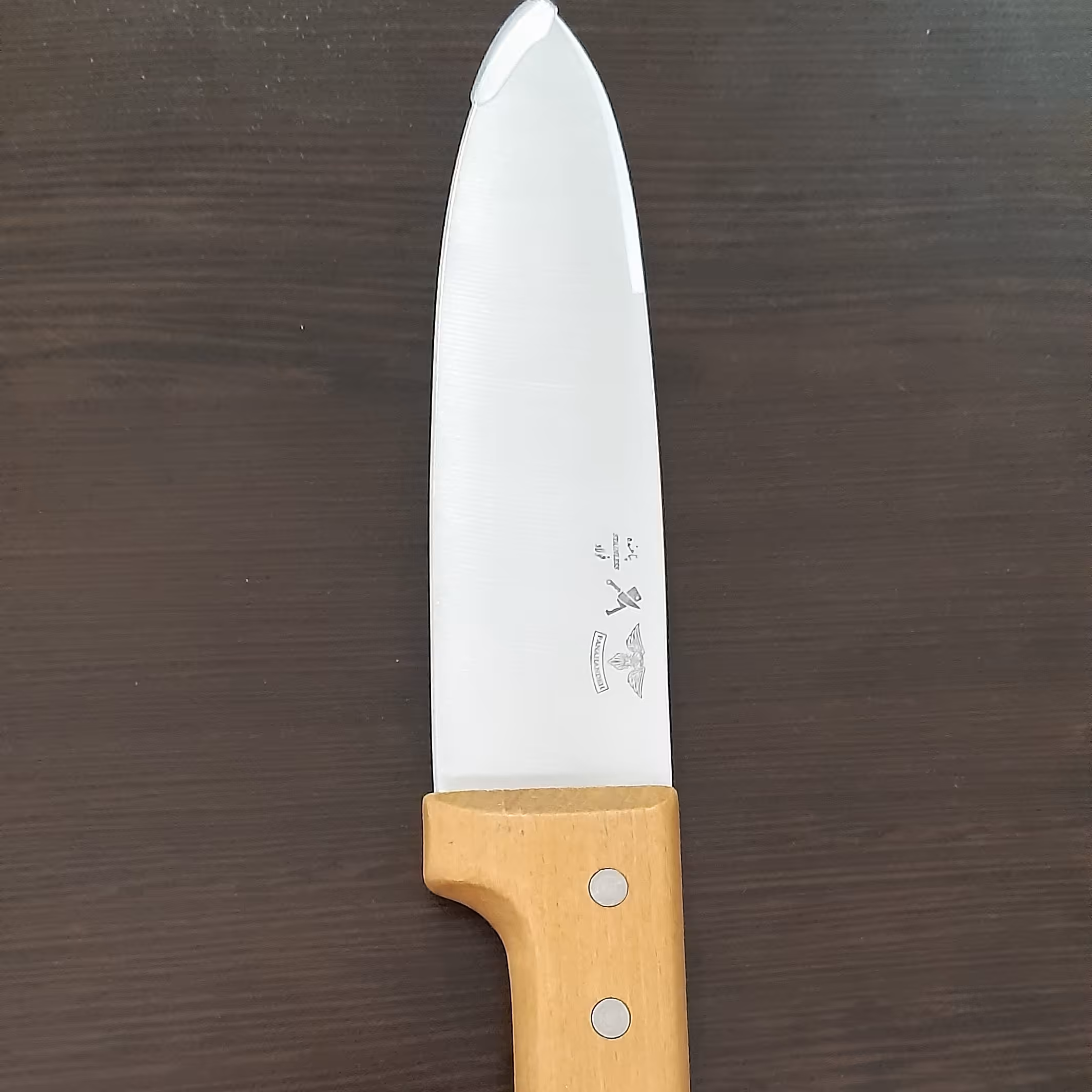 چاقو سلاخی دسته چوبی پناهنده فولادی