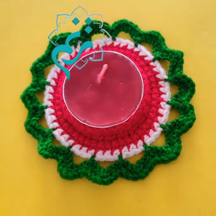 جاشمعی یلدایی طرح هندوانه  رنگی بافت تمیز و عالی کیفیت  