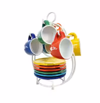 ست فنجان قهوه خوری استند دار 6 عددی