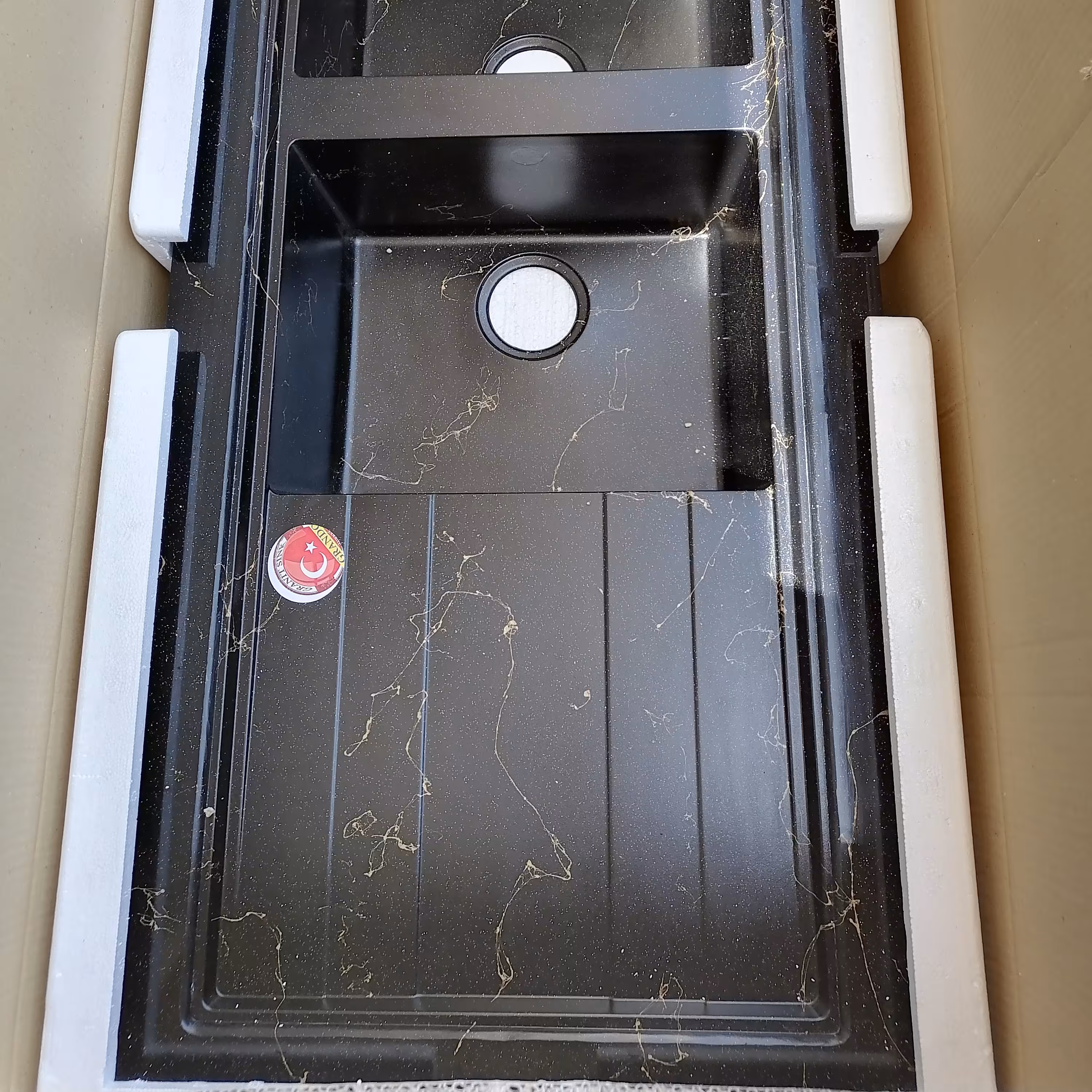 سینک طرفشویی گرانیتی روکار 120سانت با مواد ترک  پس کرایه 