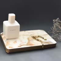 استند آرایشی وپذیرایی رزینی طرح ماربل23در13