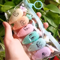 هایلایت هویج ایموجی بسته 6 عددی ، ماژیک فانتزی نقطه زن