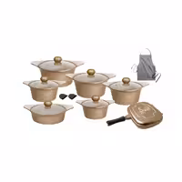 سرویس چدن 15+2 پارچه MGS طلایی  