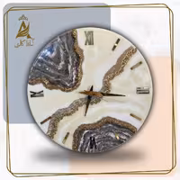 گالری آماندا ساعت دیواری رزینی قطر 45 طرح افرا با قابلیت تغییر رنگ