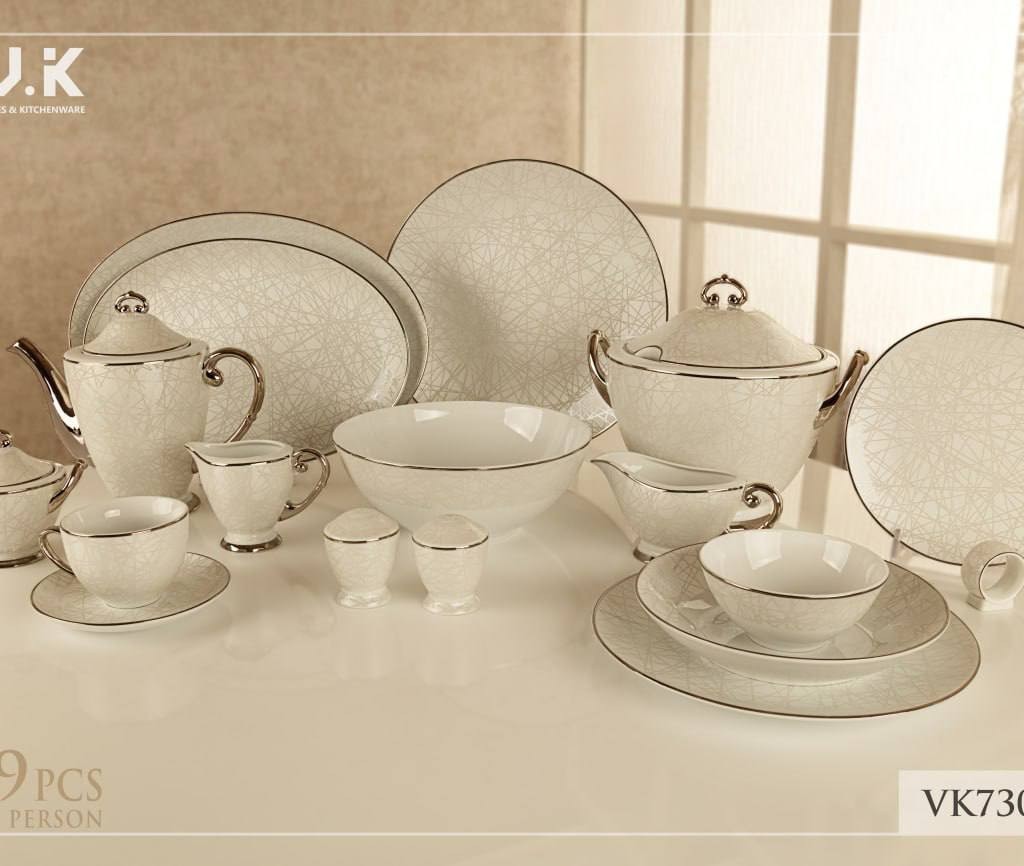 سرویس چینی بن چاينا بی وی کی 129 پارچه24نفره BVK کد VK730078