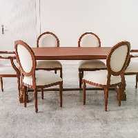 میز ناهارخوری راشل با پایه لویی کد 5