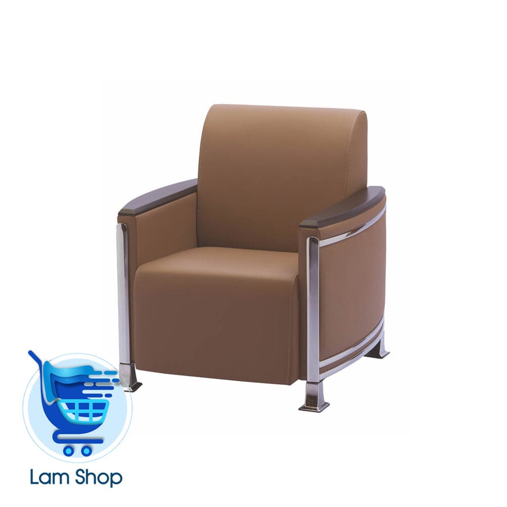 مبل راحتی آرامیس تک نفره با دسته چوبی F923P1 رایانه صنعت(زمان ارسال 15 تا 25 روز کاری)