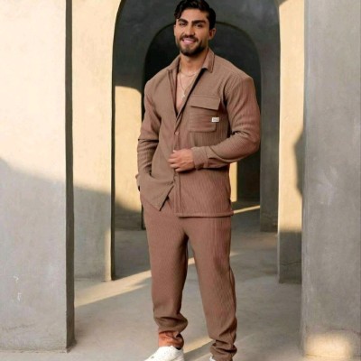 بلوز و شلوار مردانه جنس فیتیله ای خطی درجه یک مدل عمران
