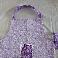 پیشبند گارسونی کتان نخ گلدار