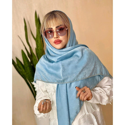 روسری کوپرا مجلسی حاشیه نگین کاری ملیله دوزی
