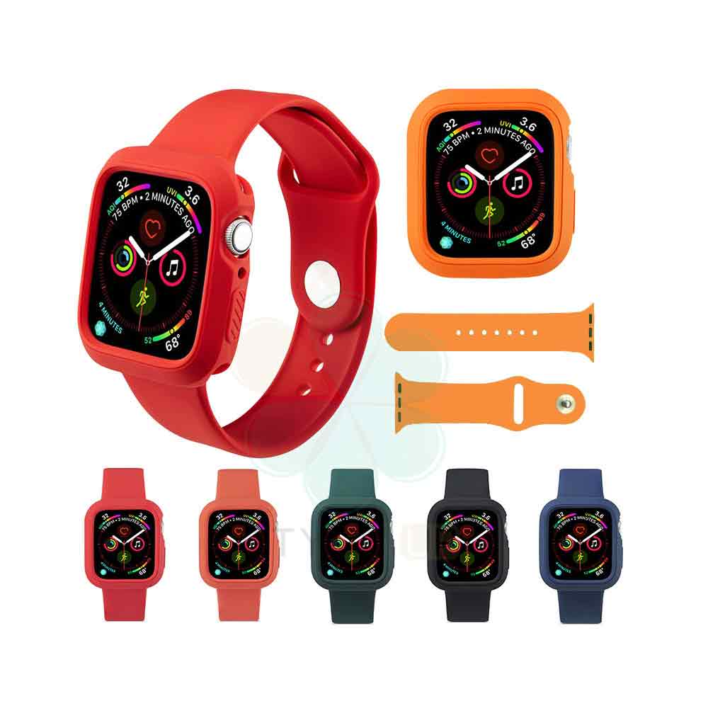 ست بند و کاور ساعت اپل واچ Apple Watch 44mm مدل سیلیکونی