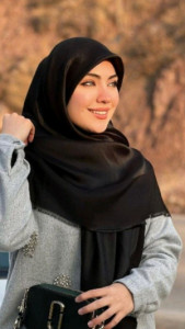 روسری نخ ابریشم بامبو فقط مشکی