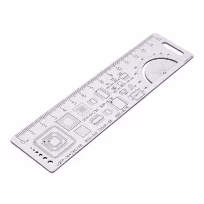 خط کش PCB پکیج های قطعات الکترونیک 15 سانتی متری