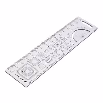 خط کش PCB پکیج های قطعات الکترونیک 15 سانتی متری