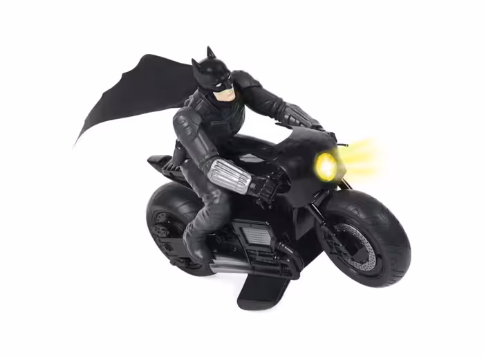 خرید موتور کنترلی بتمن با مقیاس 1:10 The Batman Batcycle RC with Batman Rider Action Figure با بهترین قیمت