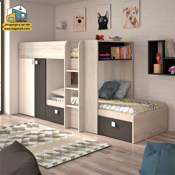 تخت خواب دوطبقه کد BTDP65 - فروشگاه سه گامه