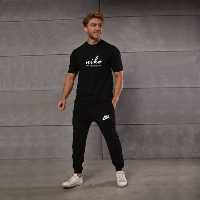 ست تیشرت و شلوار مردانه اسپرت ورزشی مارک نایک NIKE جدید مشکی