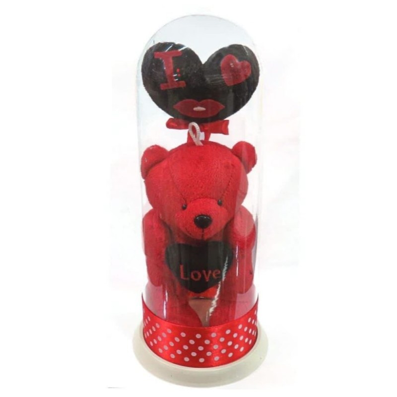 خرس و قلب تو شیشه فلکسی بزرگ