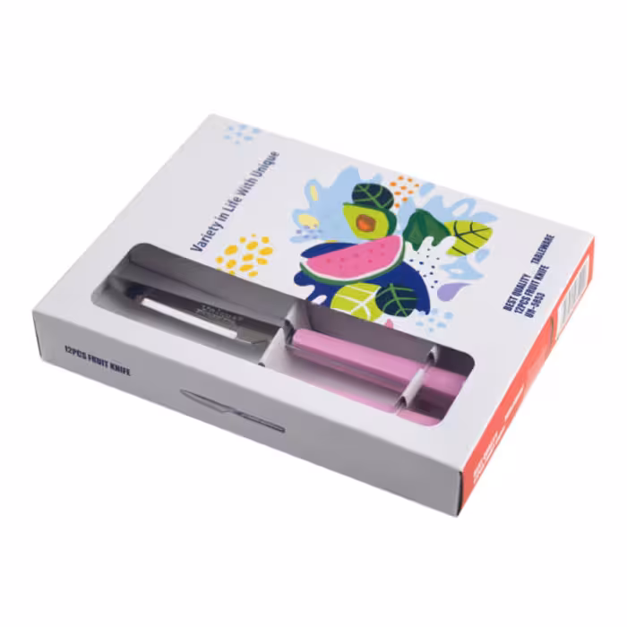 کارد تک یونیک Unique UN-5853 مجموعه 12 عددی رنگ صورتی روشن اورجینال