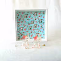 سینی چوبی دکوپاژ طرح رز مینیاتوری کد 5