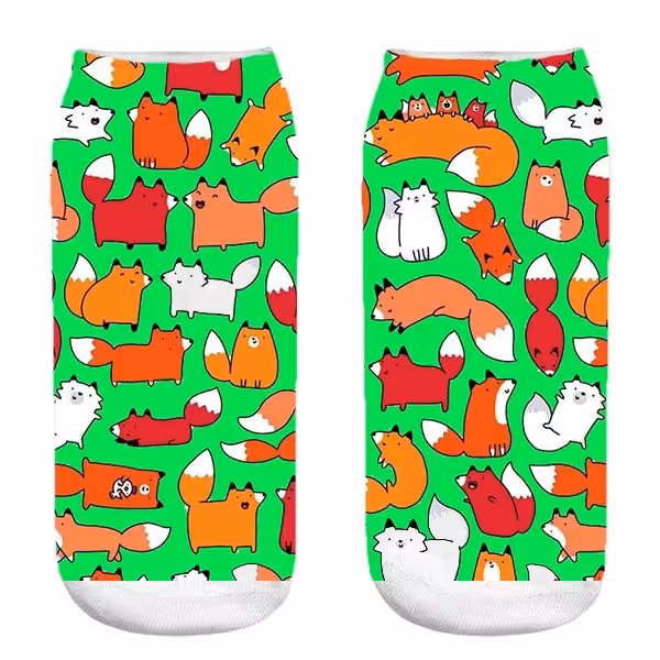 جوراب بدون ساق گالری کراس ماه طرح روباه 1015