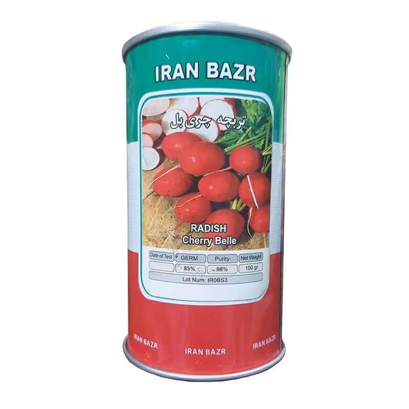 بذر تربچه چری بل ایران بذر وزن 100 گرم