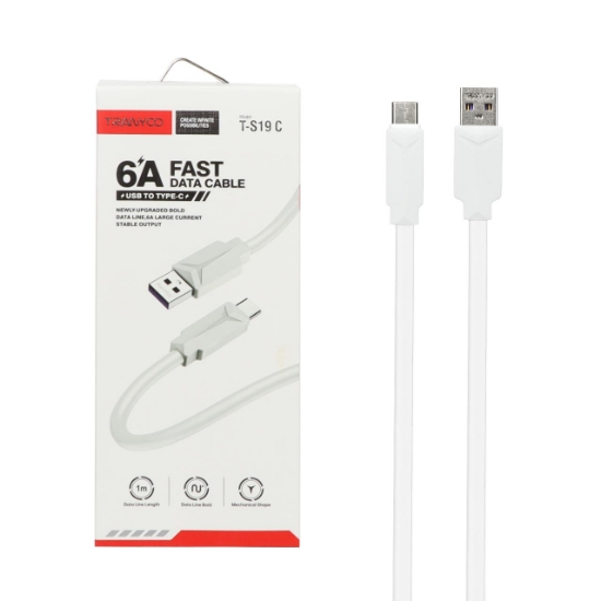 کابل تبدیل USB به USB-C ترانیو مدل T-S19 C طول 1 متر