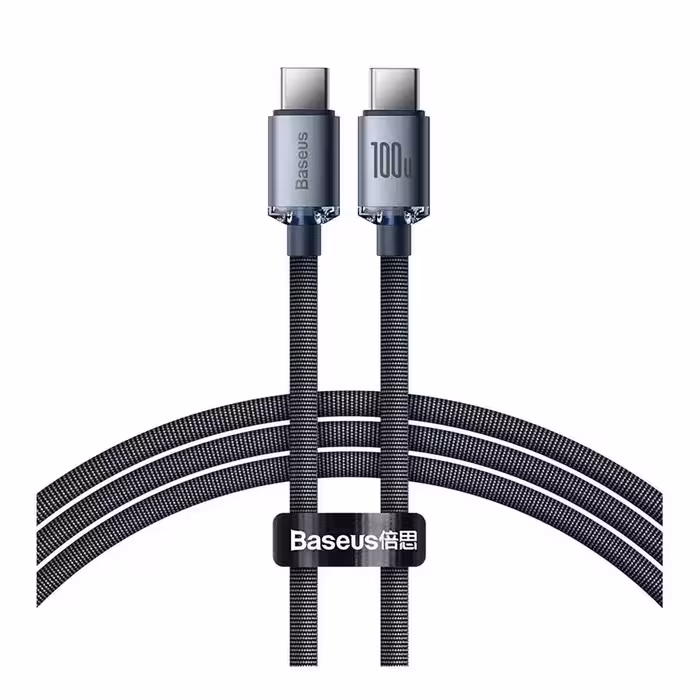 قیمت و خرید کابل تبدیل 1.2 متری USB-C بیسوس مدل Crystal Shine CAJY000601 | یاس ارتباط