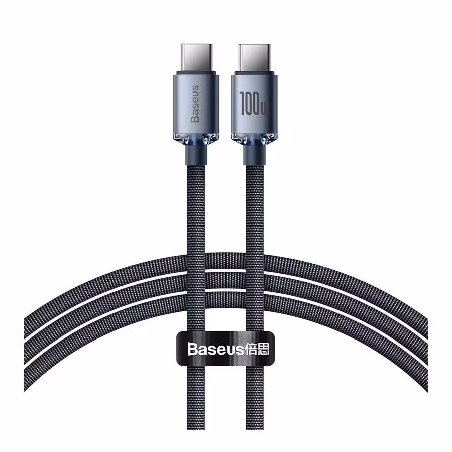قیمت و خرید کابل تبدیل 1.2 متری USB-C بیسوس مدل Crystal Shine CAJY000601 | یاس ارتباط