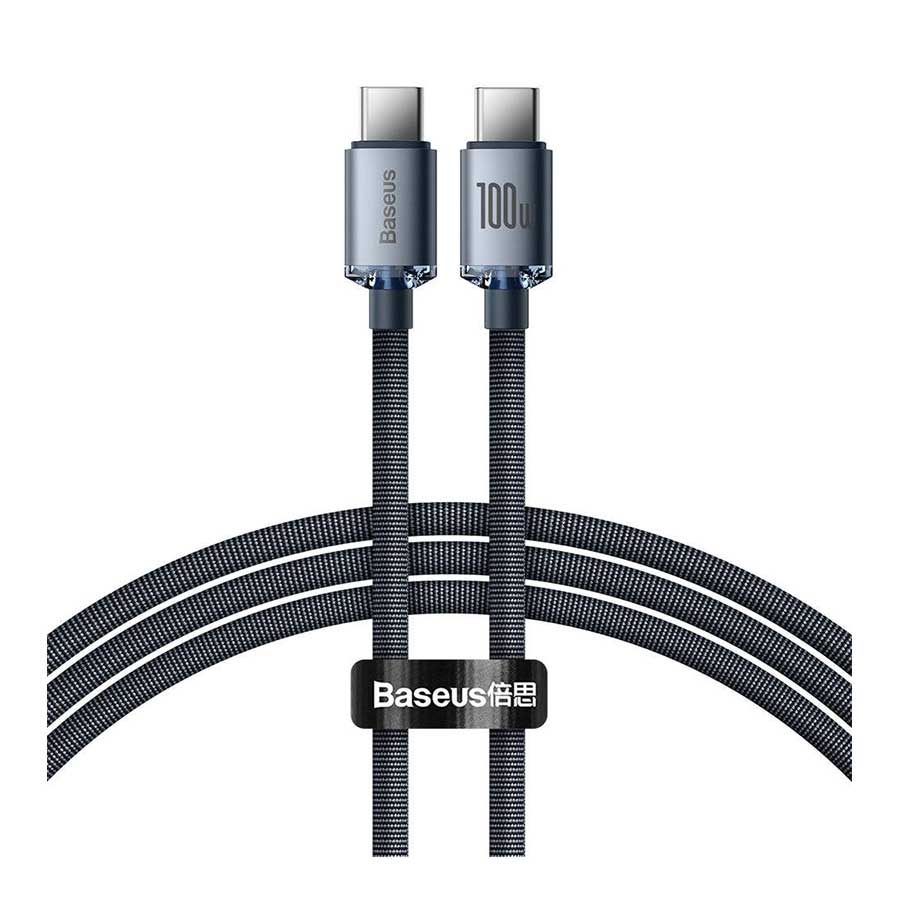 قیمت و خرید کابل تبدیل 1.2 متری USB-C بیسوس مدل Crystal Shine CAJY000601 | یاس ارتباط