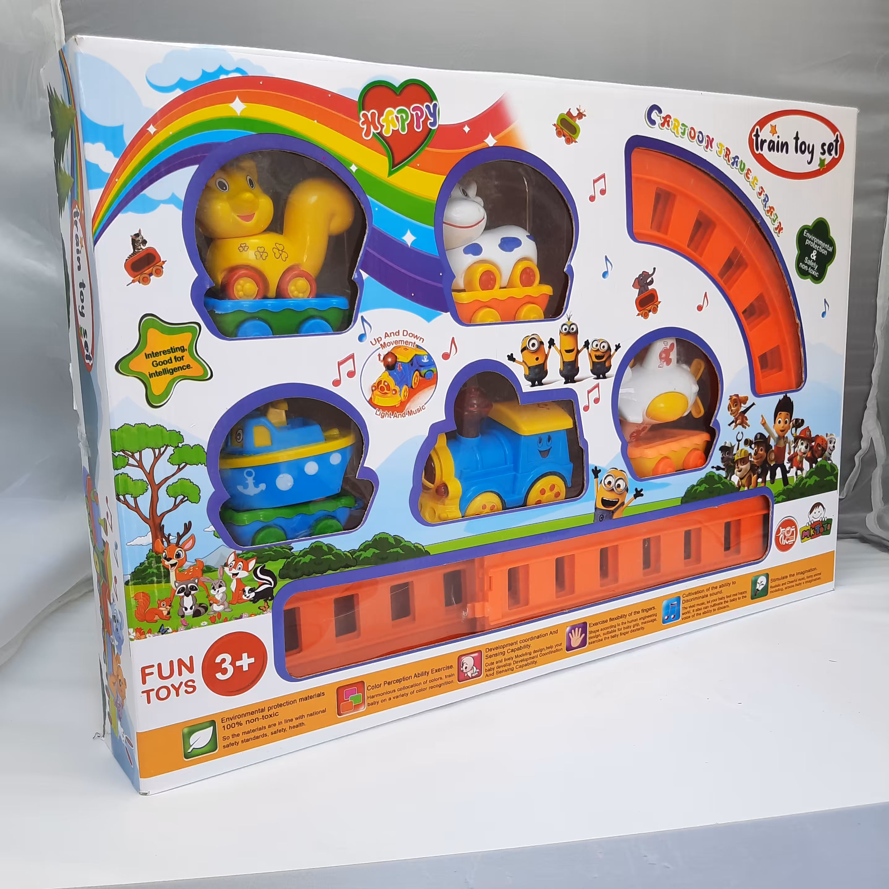 قطار حیوانات بسیار بزرگ ریل های محکم حیوانات نشکن موزیک شاد بهترین و عالیترین هدیه با ارسال کاملا رایگان و تخفیف ویژه