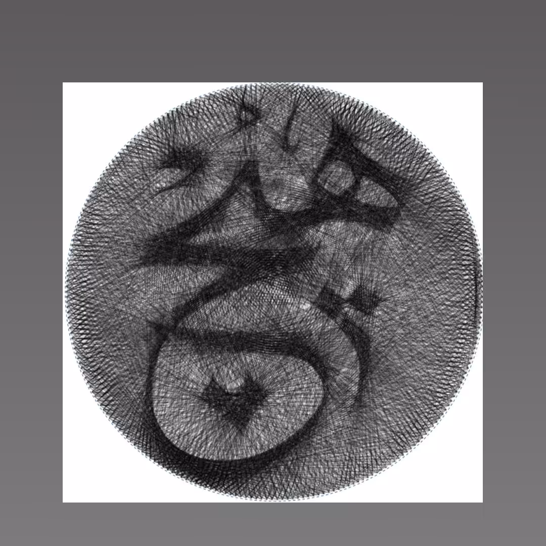 تابلو میخ و نخ متن هیچ