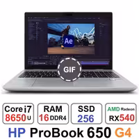 لپ تاپ HP ProBook 650 G4 Core i7 8650u رم16گیگ