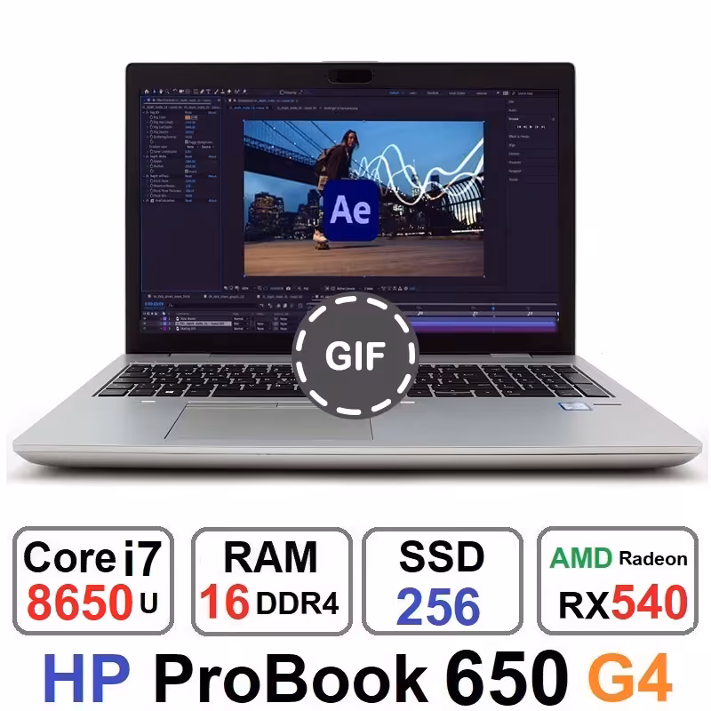 لپ تاپ HP ProBook 650 G4 Core i7 8650u رم16گیگ