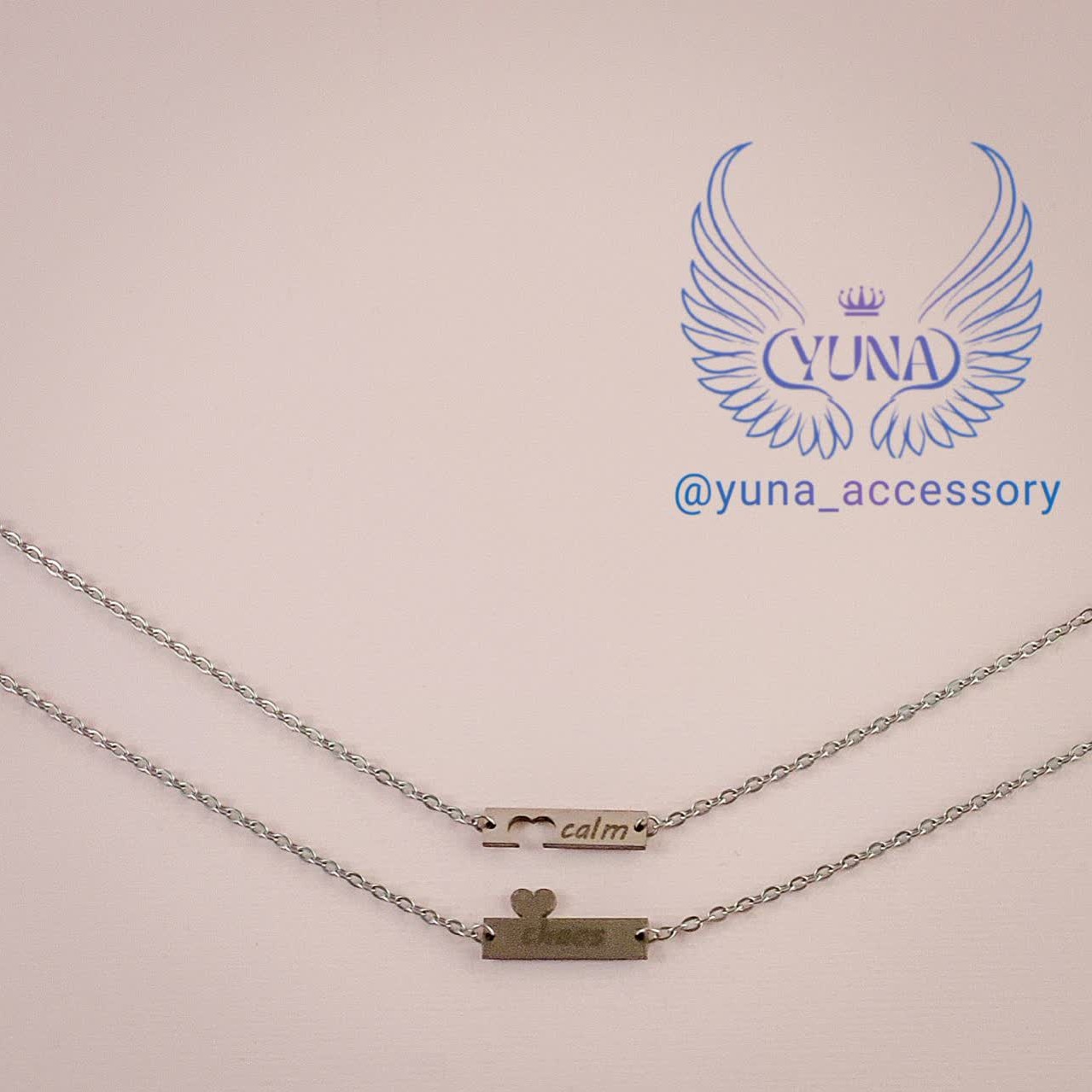 گردنبند ست آشوبم آرامشم تویی استیل