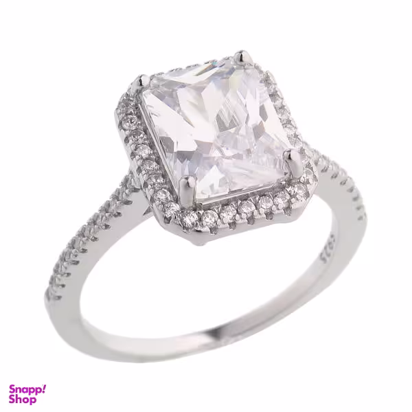 انگشتر نقره زنانه سواروسکی مدل سولیتر تک نگین کد 3829