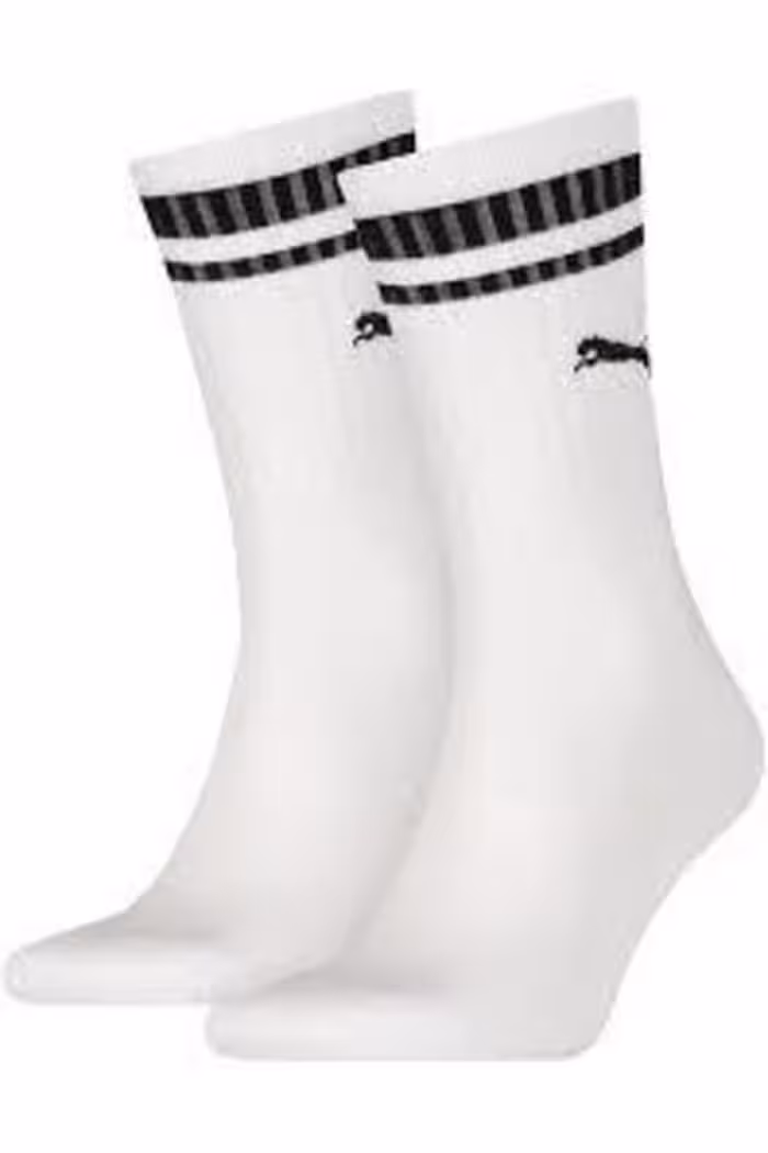 جوراب ورزشی سفید مردانه و زنانه خدمه 2 02 اورجینال Puma