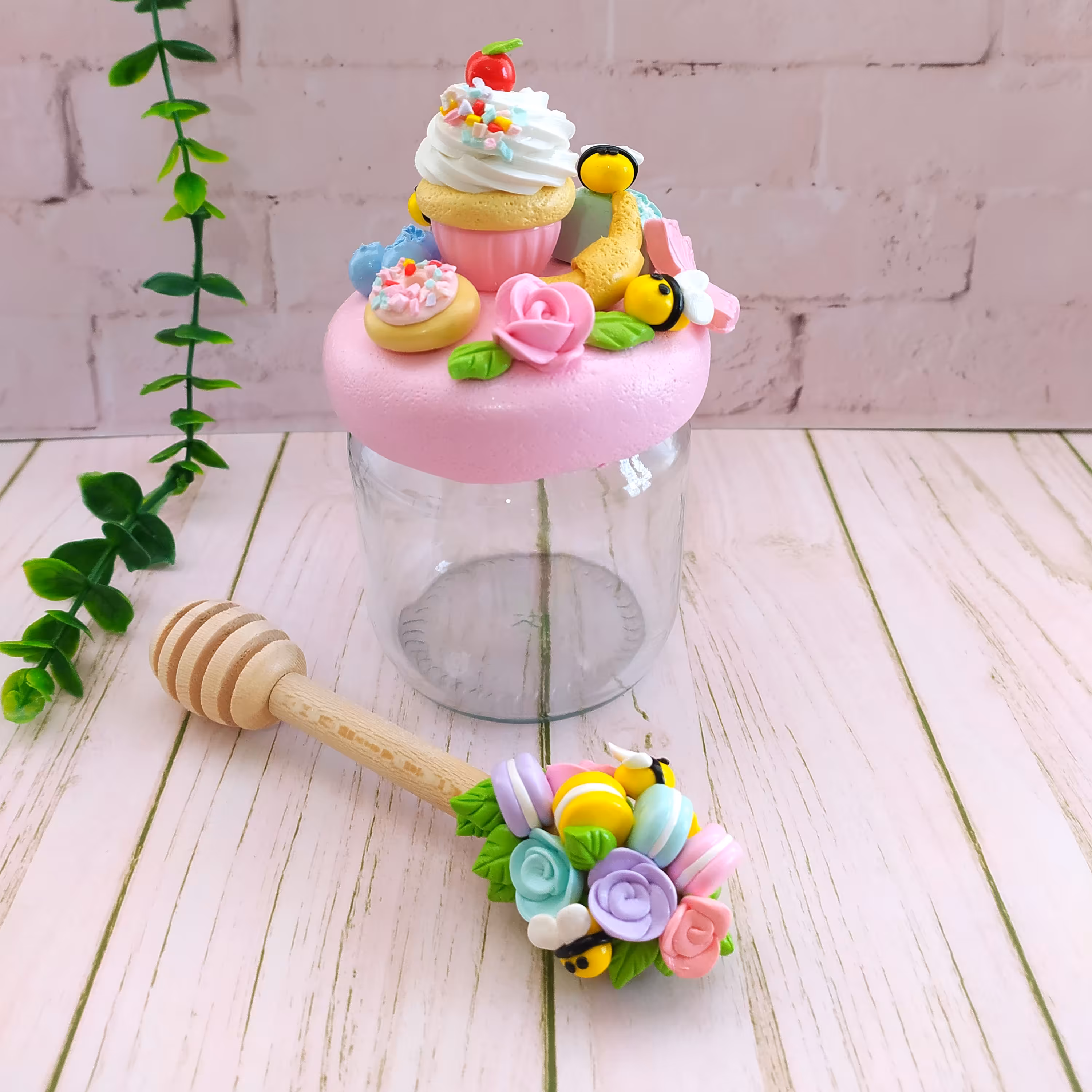 ظرف عسل عسل خوری همراه قاشق عسل 