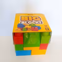 لگو آجر بازی قطعه بزرگ بیگ بلوک 17قطعه ای رنگارنگ 