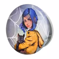 آینه جیبی خندالو طرح کورالاین Coraline مدل تاشو کد 20796