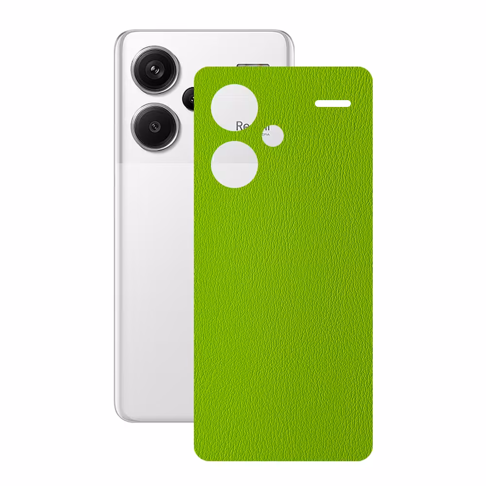 برچسب پوششی (بک‌اسکین) پشت گوشی موبایل طرح چرم سبز