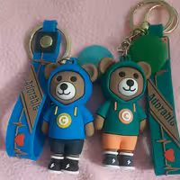 جاکلیدی سیلیکونی طرح خرس هودی پوش 