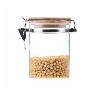 بانکه (جا حبوباتی) 1 عددی بامبو شیشه ای پیرکس مدل  H13D10 کد Gw90301056